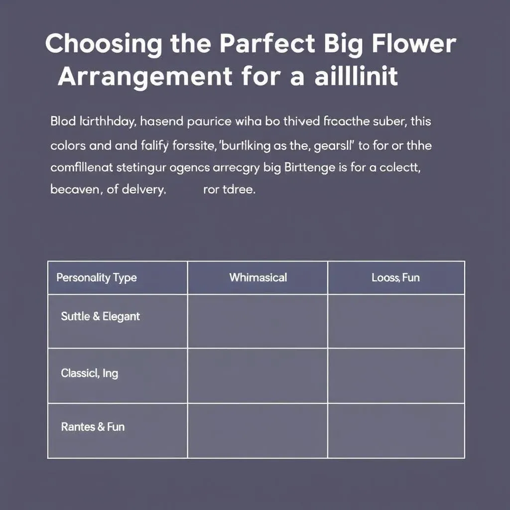 Choosing the Perfect Big Flower Arrangement for a Birthday