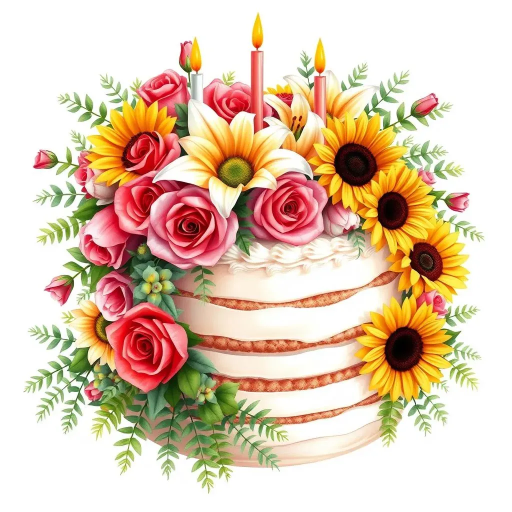 Choosing the Perfect Flowers for Your Birthday Cake Arrangement: Types & Colors