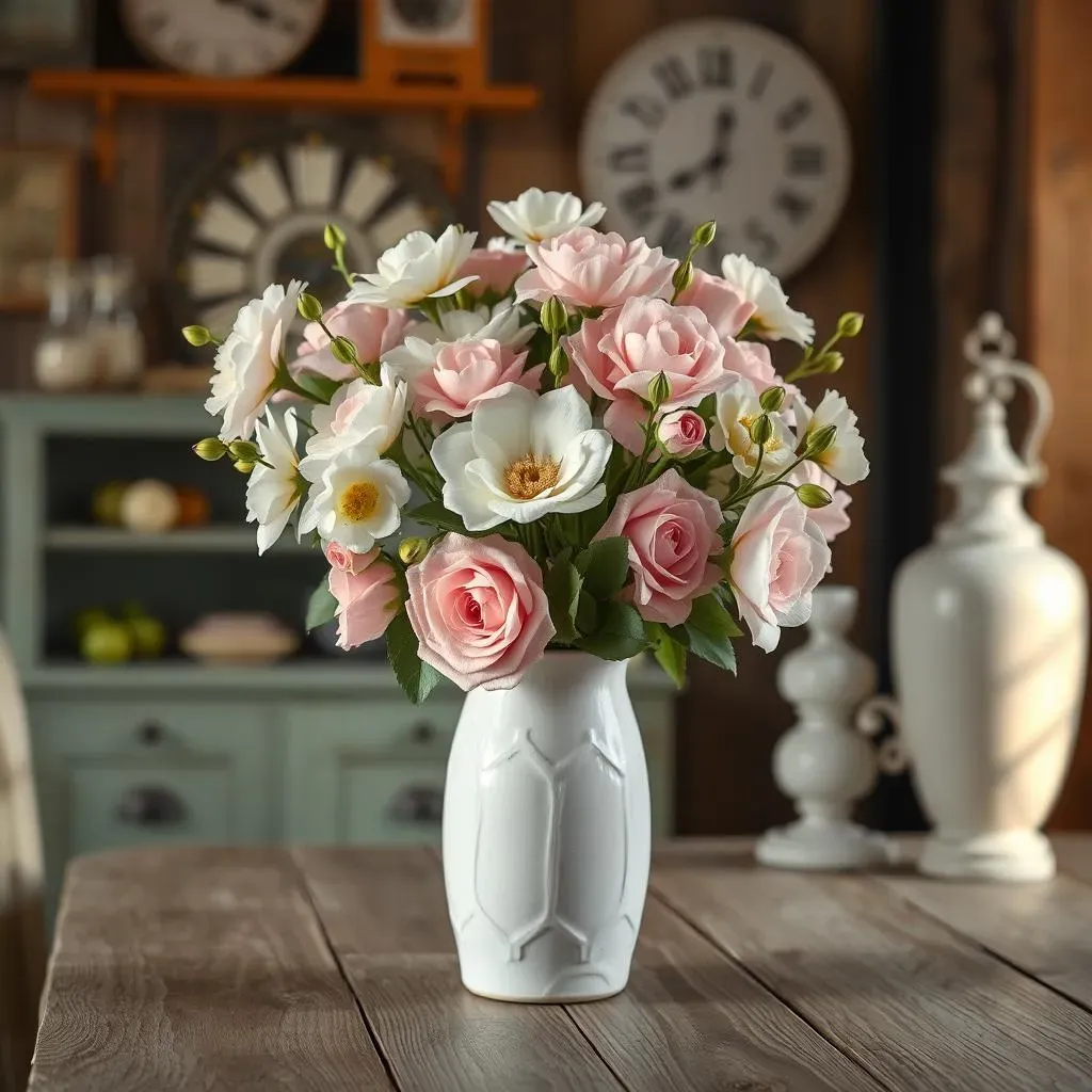 Amazing Farmhouse Artificial Flower Arrangements Ideas