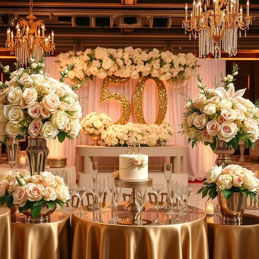 Stunning Flower Arrangements for 50th Birthday