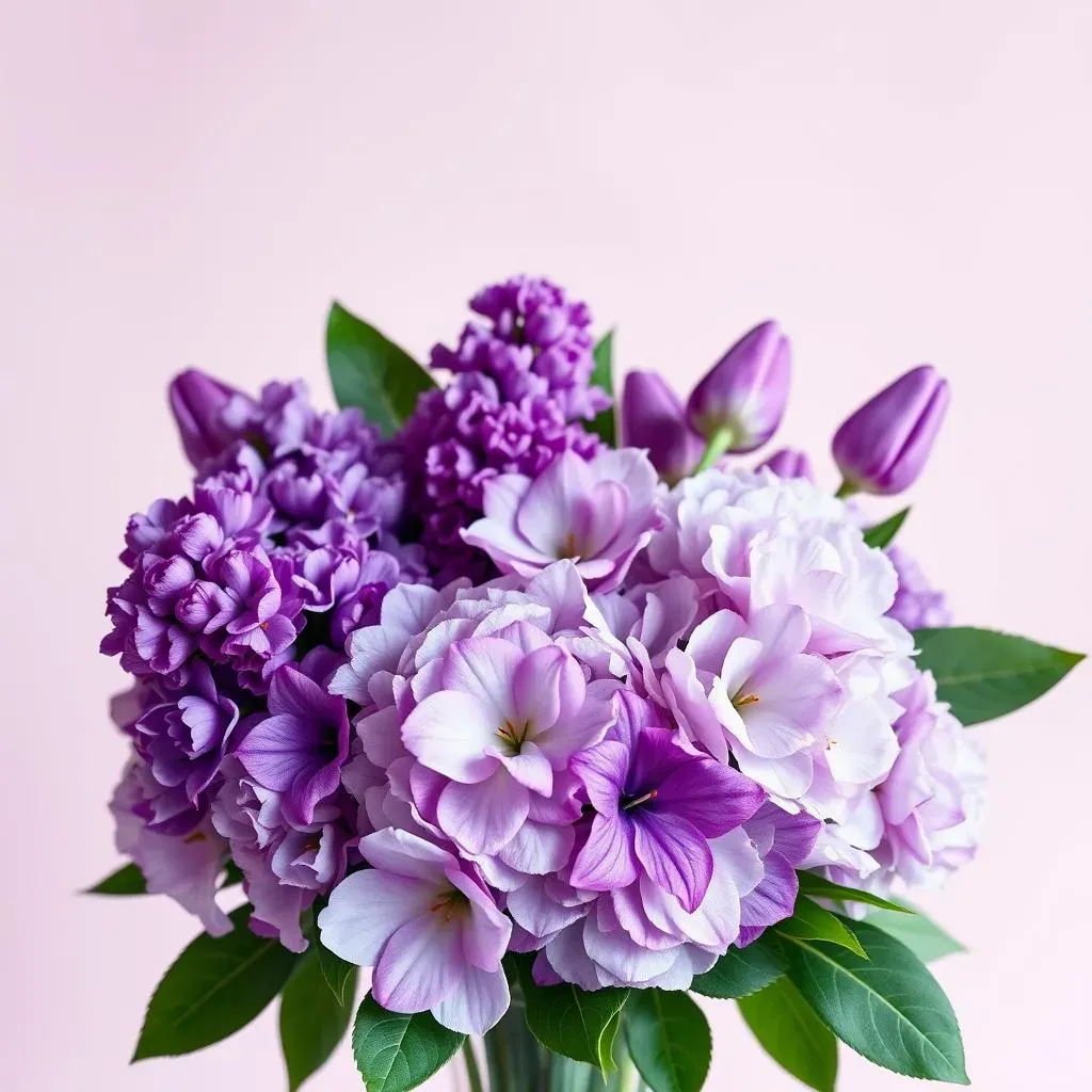 Stunning Purple Flower Arrangements for Birthday